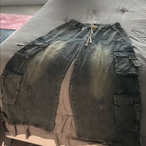 dELiA*s Blue Denim wide leg Jeans with Drawstring
